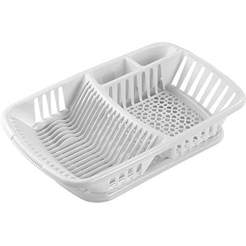 ESCURREPLATOS BALI CON BANDEJA BLANCO 52CMS